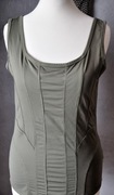 Top gorsetowy fason khaki przeszycia S
