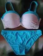 Nowy strój kąpielowy niebiesko-biały kropki Self 40D 