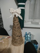 Choinka ze sznurka jutowego