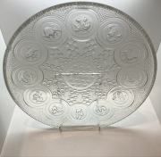 patera szklana 28cm zabkowice asteroid znaki zodiaku . wada-uszczerbek