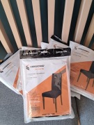 Czarne pokrowce na krzesła 6 sztuk