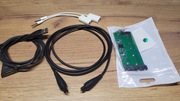 Adapter M.2, Kamera Logitech, kable, kieszeń na dysk i inne