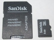 SanDisk microSDHC 4GB / SDHC I / KARTA PAMIĘCI + ADAPTER