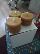 Świeczki 3 sztuki wosk pszczeli