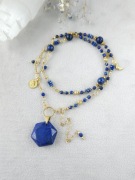 Naszyjnik z kamieni naturalnych i stali UNIKAT