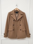 Klasyczny płaszcz dwurzędowy z kołnierzem 30% wełna wool ull H&M L
