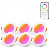 OŚWIETLENIE Inteligentne oprawy LED do sufitu Alexa, 10W Bluetooth RGB