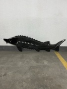 Karp, jesiotr wycięty laserowo, ryba, reklama łowiska,