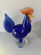 Piękny Szklany Kogut – Rękodzieło Finlandia, Lasi-Kostamo (Vintage)