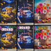 Gotowe Obrazy / Hafty Diamentowe 30x40 3szt ( v3 ) 