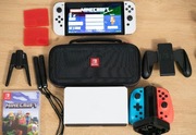 KONSOLA NINTENDO SWITCH OLED BIAŁA STAN BARDZO DOBRY - ZESTAW