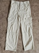 Szerokie bojówki H&M Divided kremowe, rozm. S/M, 100% bawełna