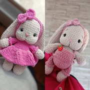 Maskotka, pluszak ręcznie robiony króliczek, prezent dla dziewczynki