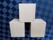 Kostka sześcian klocek sosna sosnowa 6x6x6 cm