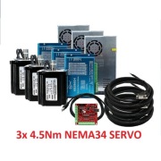 Zestaw CNC 3 osie NEMA 34 4.5Nm sterownik SERWO