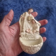 Kropielnica na wodę święconą do powieszena.Kropielnica ze świętą Rodziną ja