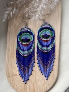 Kolczyki z japońskich koralików.