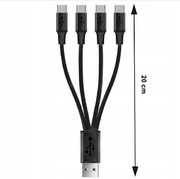 Kabel Rozdzielacz USB A na 4x Micro USB max. 2,1A