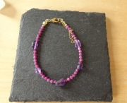 Bransoletka z kamienii naturalnych Rubin + Ametyst 