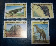 Kongo 1999 - 4 znaczki. Zwierzęta wymarłe