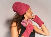 Komplet: czapka ,komin i rękawiczki 