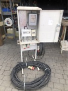 Rozdzielnia budowlana z licznikiem i przewodami:50m-5x6 , 30m-5x4
