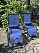 Fotel ogrodowy składany z opcją leżaka 2 szt. camping