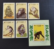 znaczki Blok FUJERA małpy seria