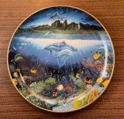 Śliczny Talerz ozdobny porcelanowy podwodny świat 