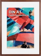 HOHIYO Drewniana rama A1 (59,4 x 84,1 cm) z akrylowym szkłem