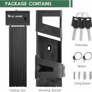 Zapięcie rowerowe składane West Biking stalowe 97 cm uchwyt ART 928