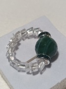 Pierścionek nowy, regulowany,z naturalnym kamieniem -agat 1x1cm