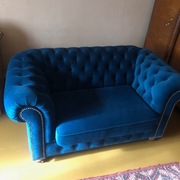 Luksusowa Sofa Chesterfield 2-osobowa, Welur Agata Meble
