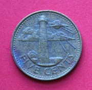 5  Centów  1998 r -     Barbados    Latarnia morska    