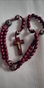 Różaniec z drewna św.Charbel z Libanu z Annaya.