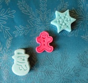 Komplet świątecznych figurek z mydełka 