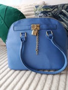 Torebka niebieska złoty kluczyk do ręki 