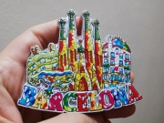 Zagraniczny magnes na lodówkę BARCELONA HISZPANIA mozaika