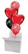 Walentynki Balonowa Paczka Love Bukiet Premium Hel