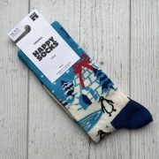 Bawełniane skarpety świąteczne Happy Socks Igloo Penguin 36-40 P003781 crew