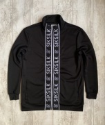 SikSilk Czarna Bluza Męska L Elastyczna Sportowa Logowana Rare Unikat Nowa