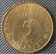 Słowenia - 5 tolariev - 1993r. 