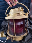 Lampa nawigacyjna,okrętowa,burtowa, mosiądz BDB,PRL