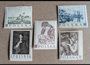 Znaczki polskie - Fi 958- 962 Malarstwo 1959 r.