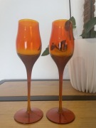 Kieliszki Lotos Horbowy Huta Sudety Barbara szkło PRL nie wazon vintage