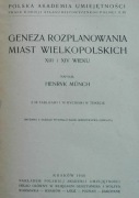 Geneza rozplanowania miast Wielkopolskich XIII i XIV wieku MUNCH