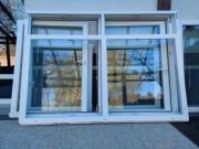 Okna dwuskrzydłowe (270cm x 144cm; 200cm x 110cm)