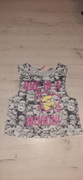 Letnia bluzka Minionki r. 122-128 , 7-8 lat, tshirt top krótki do pępka 
