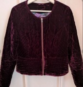 Ciemno Fioletowo-Bordowa kurteczka marki Marks & Spencer L 