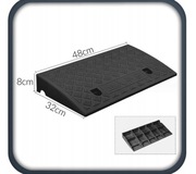 Rampa najazdowa gumowa czarna 8 cm dla robota